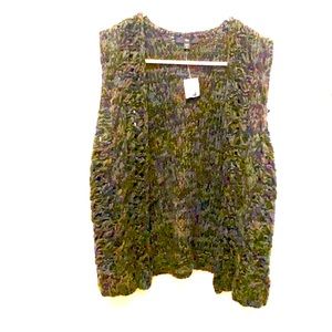 GAP navy and black winter sweater vest, 17% wool & acrylic, XS